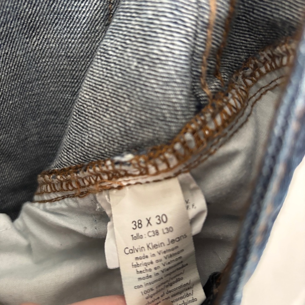 Calvin Klein Men's Slim-Straight low rise Jeans 38 30 - Picture 7 of 7